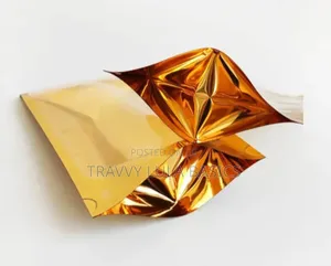 New Golden Aluminium Foil Ziplock Stand Up Pouches