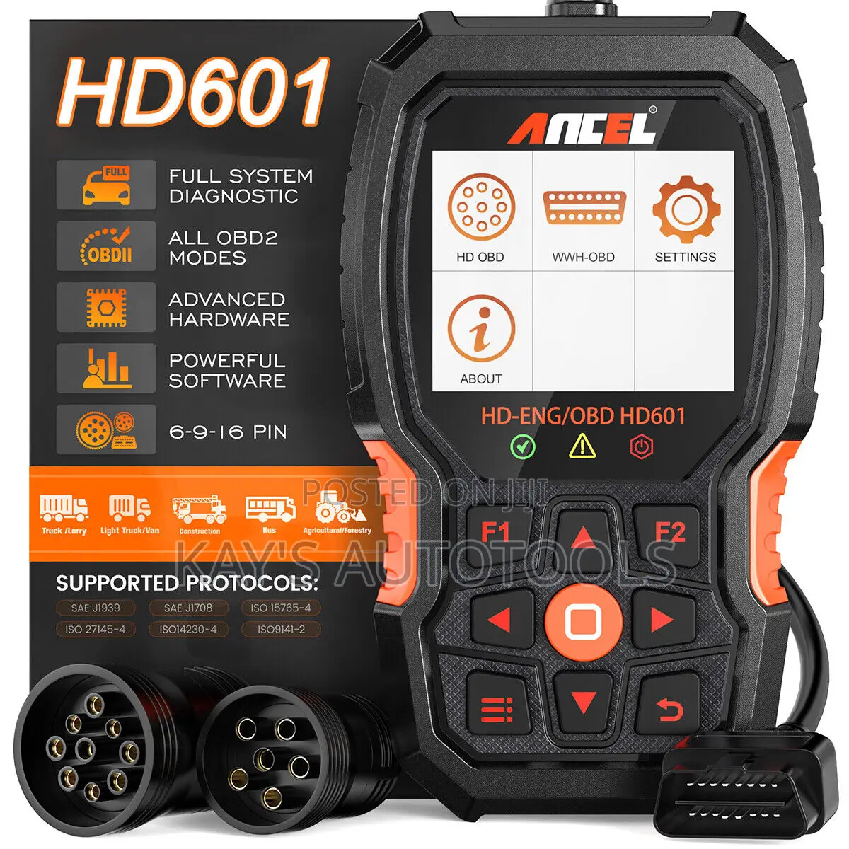 Ancel Hd601 Full System Car and Truck 12/24v Diagnostic Tool