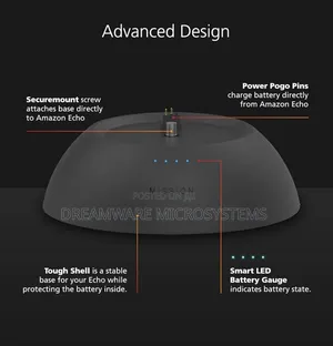 Battery Base in Black, for Echo (4th Generation).