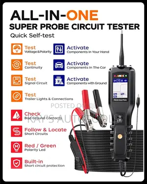 Ancel Pb100 Car Power Circuit Probe Tester, 12v 24v