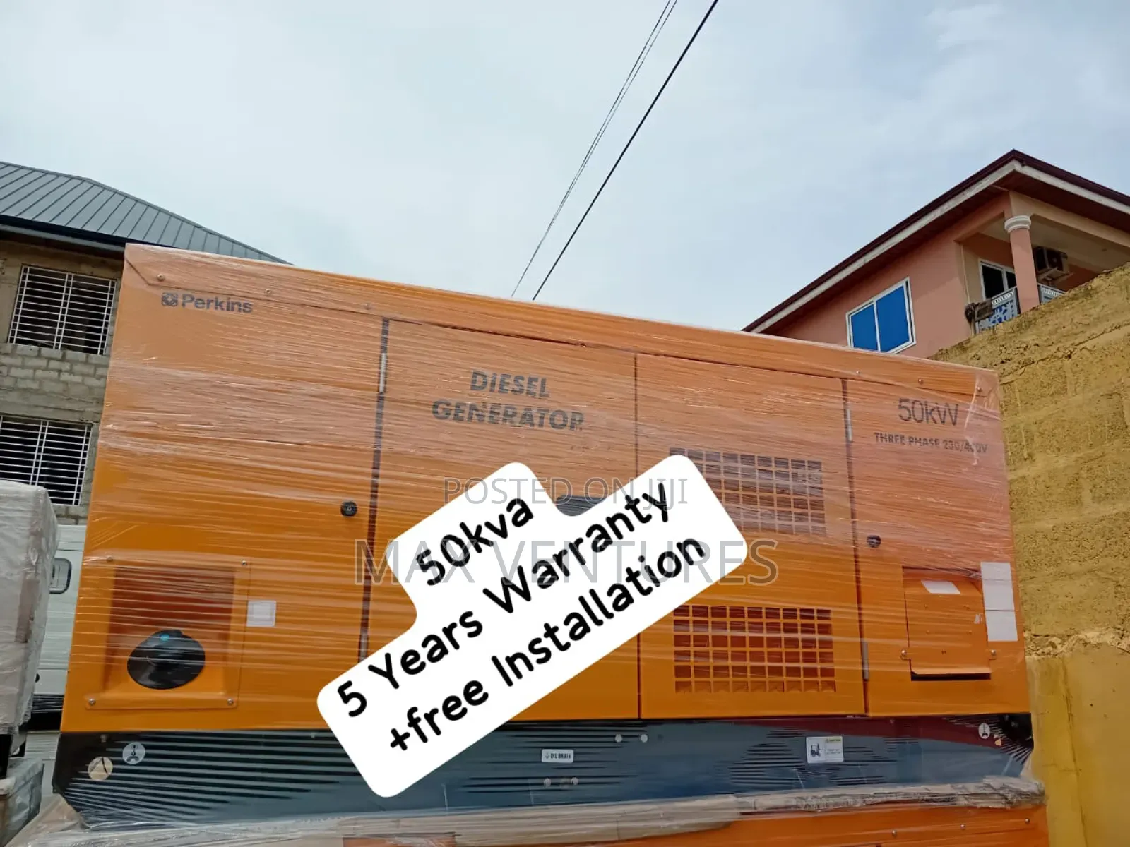 50kva Diesel Perkins Silent Engine Proficiency Yellow Design