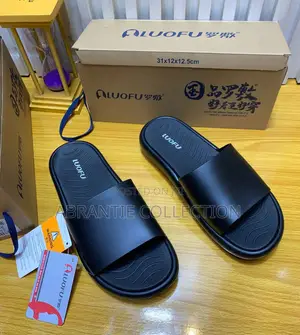 Authentic Luofu All Black Slides