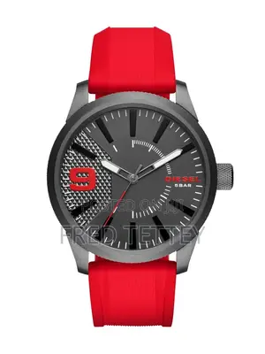 Diesel Men Red Silicone Watch