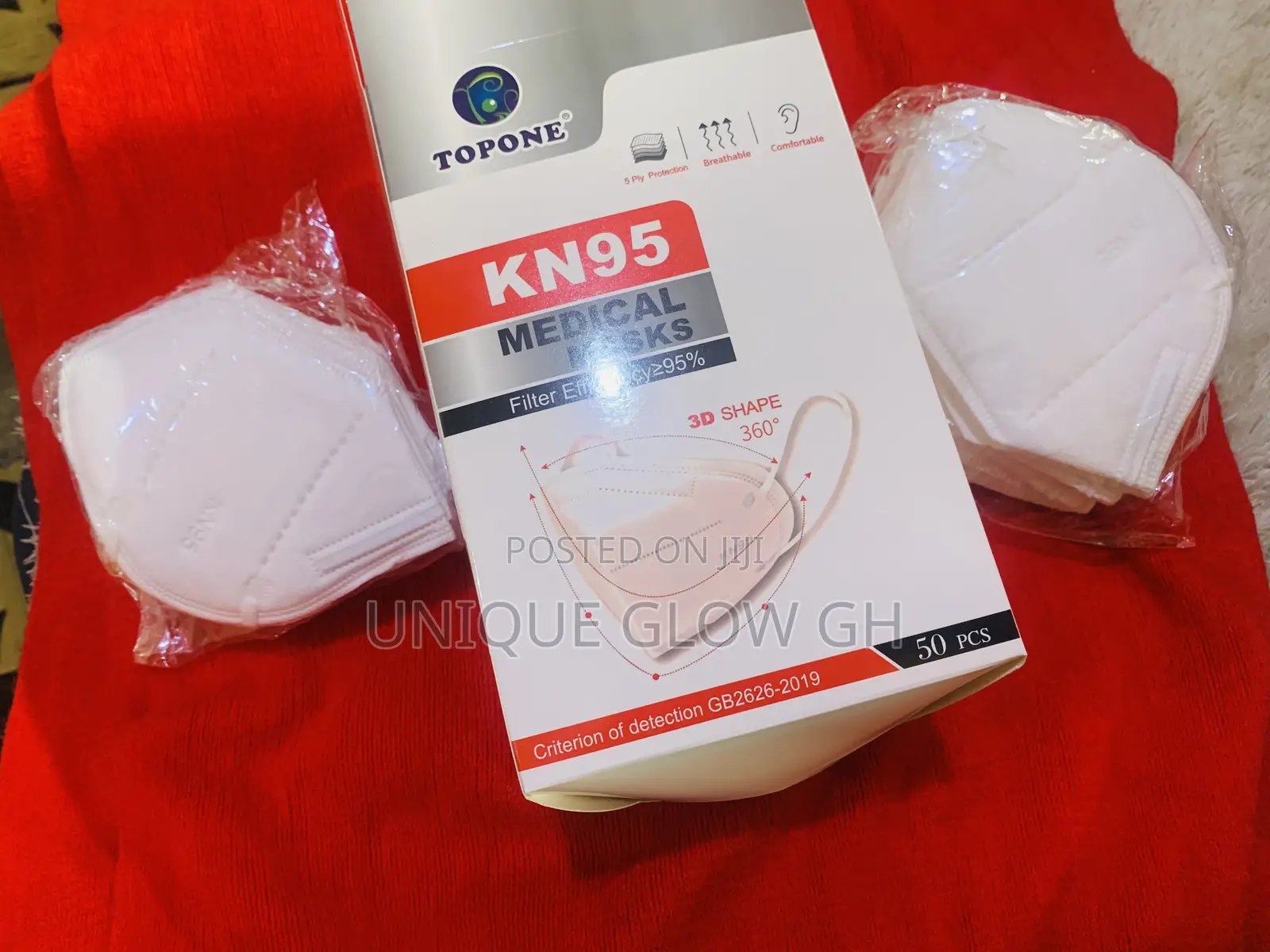Topone Kn95 3d Shaped 360 Protective Mask Self Inhalation
