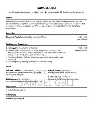 Administrative Assistant for Hire in Tema