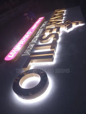 3d Signs Billboards, Banners, Stickers and Neon Lights Work