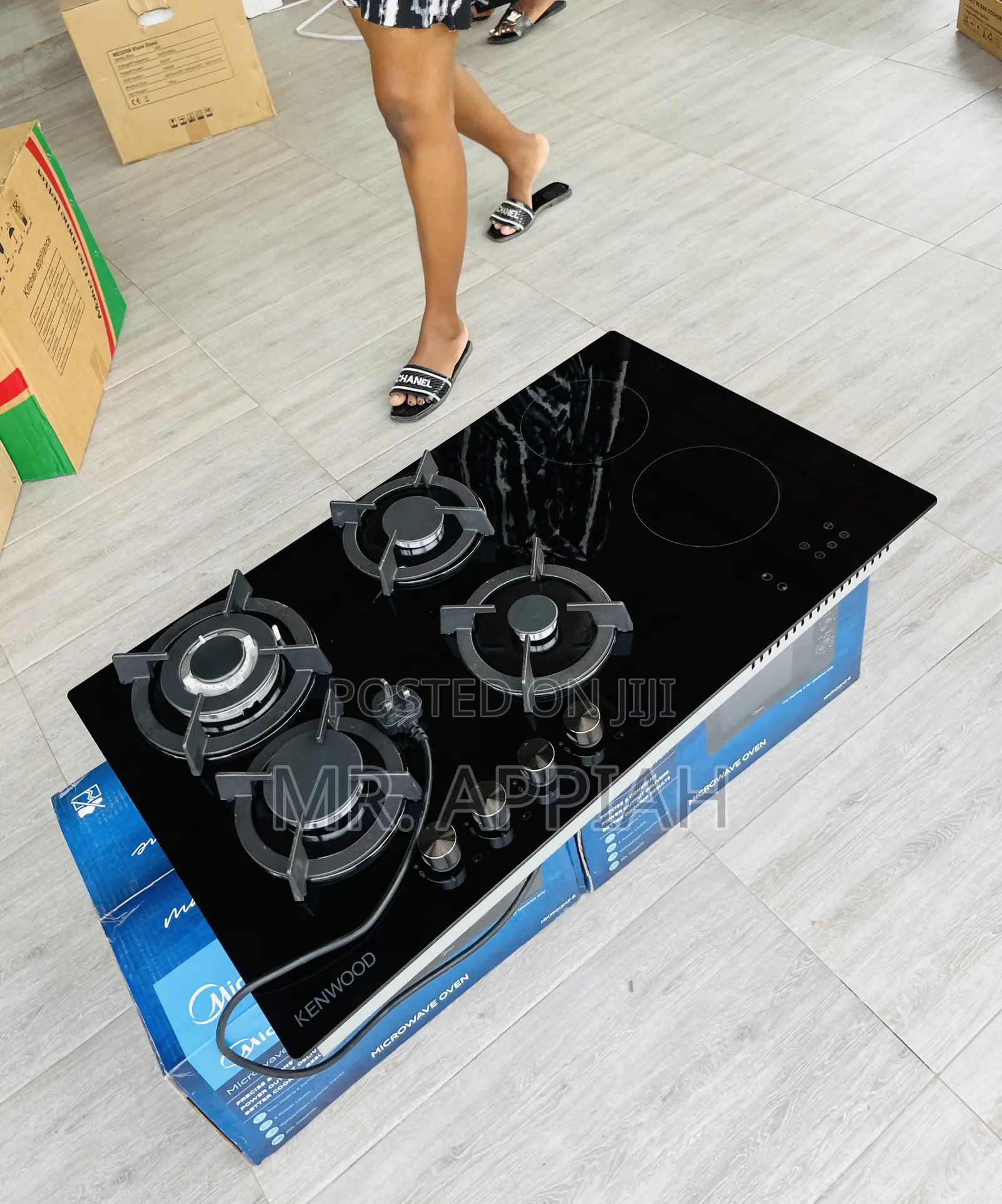 Most Reliable Kenwood 90cm 2 Electric + 4 Gas Glass Hob.