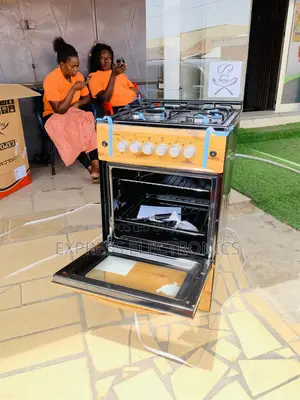 50/50 Wooden Like Gas Oven Grill 4burner Auto Ignition