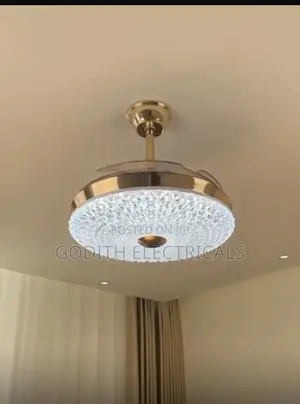 Crystal Ceiling Fan With 3 Colors