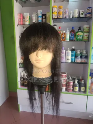 Black Human Hair French Cut Wig