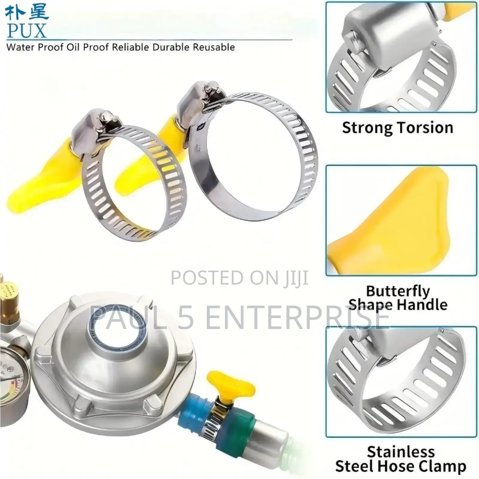 100pics Hose Clamp or Clip Sizes 12mm-44mm