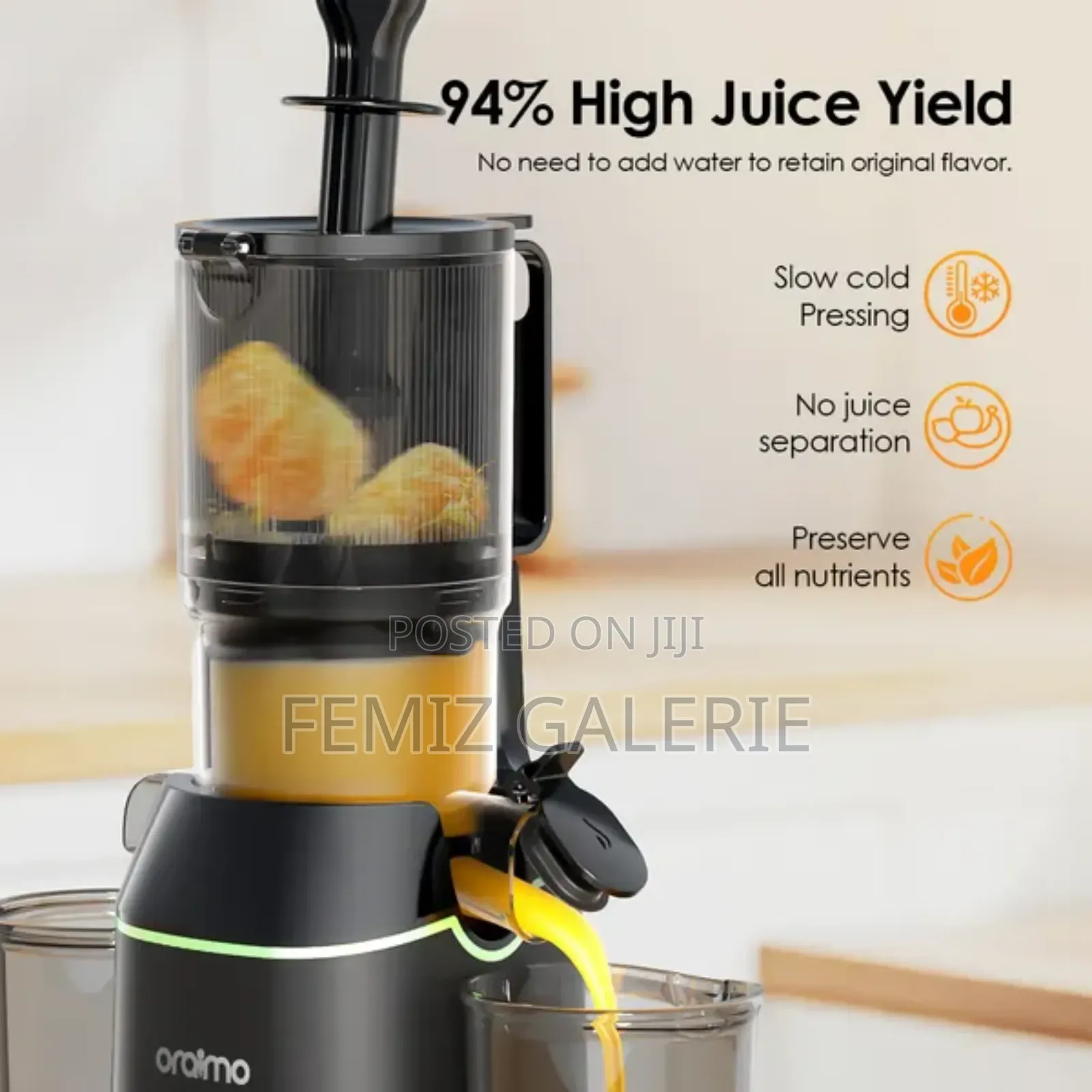 Oraimo Easyjuice 108mm Diameter 800ml Slow Juicer