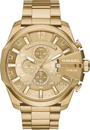 New Diesel Dz4360 Mega Chief Gold Chronograph Men's Watch