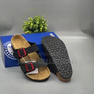 Original Birkenstork Leather Black and Red
