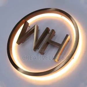 Round Lighting Signage