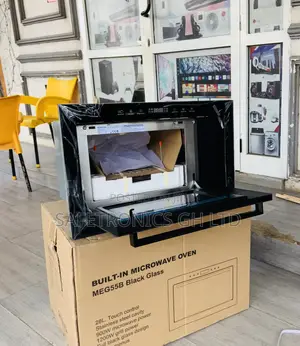 Authentic Fast in-Built 60cm Black Glass Microwave