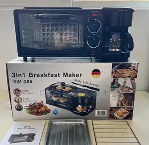3 in 1 Coffee Maker Toaster Breakfast Maker