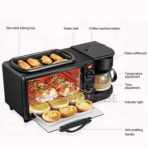 Non Stick Cooking Surface 3 in 1 Breakfast Maker Portable