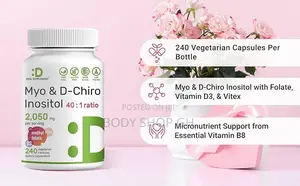 Myo-Inositol + D-Chiro Inositol -With Folate, Vit D3 + Vitex