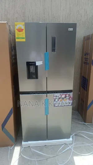 Water Dispenser Pearl 4 Doors Side by Side Fridge Silver