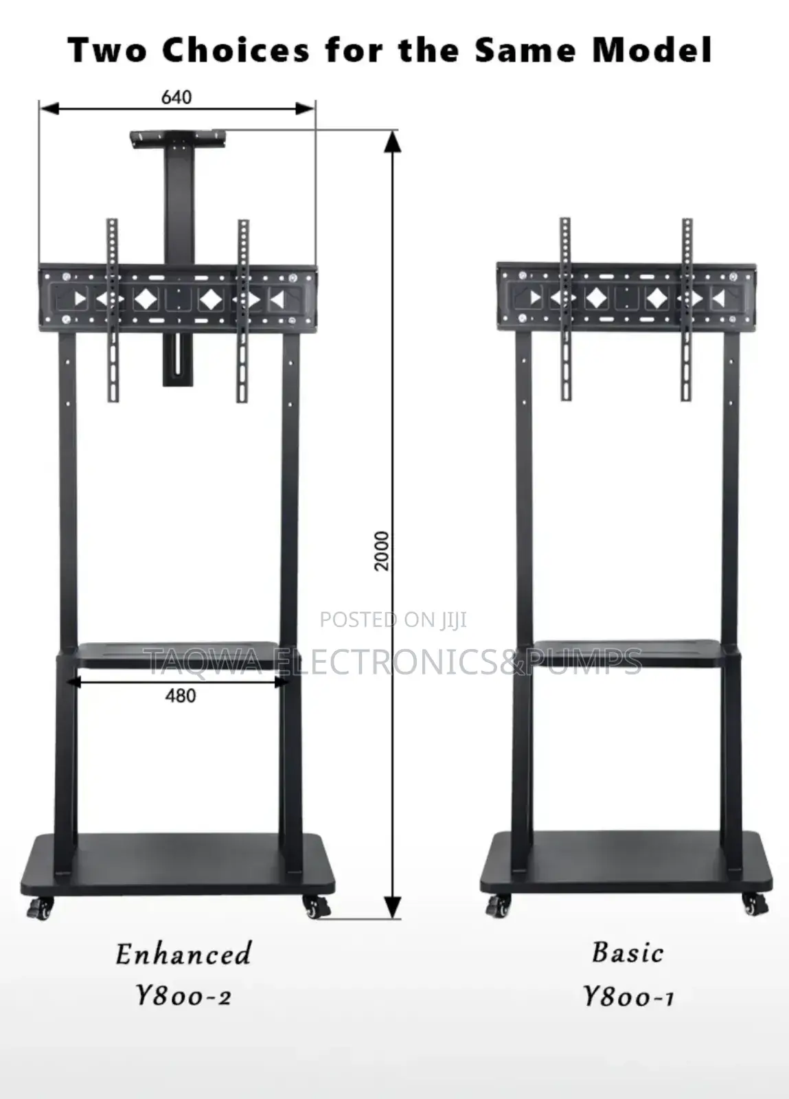 Universal *(1700) - 32-75 Mobile Tv Stand on Wheels