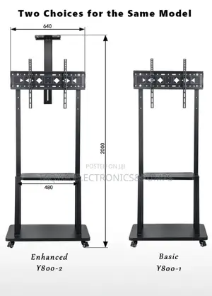 Universal *(1700) - 32-75 Mobile Tv Stand on Wheels