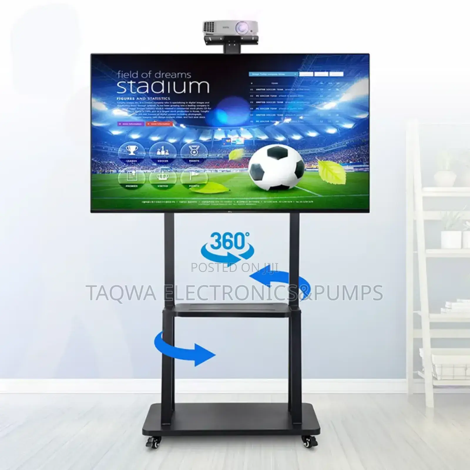 Easy Rolling 32 to 75 Inches Tv Stand