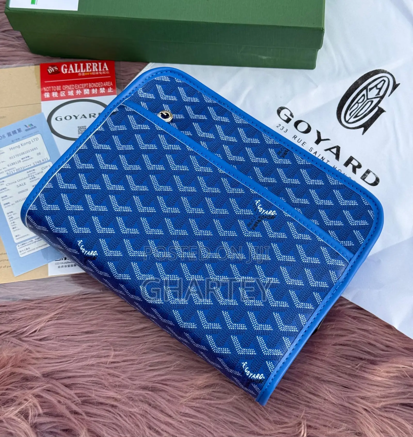 Goyard Universal Luxury Hand Bag or Pouch - Blue