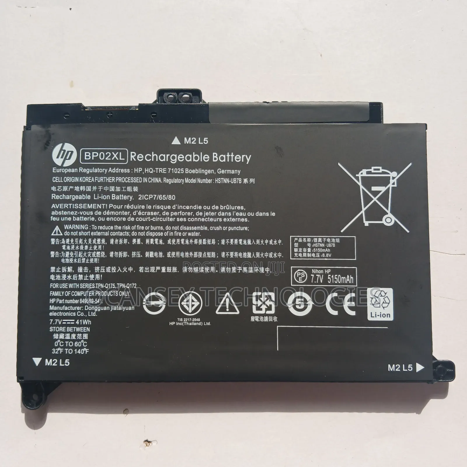 Original Hp Bp02xl Laptop Battery
