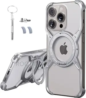 Frameless Magnetic Case for iPhone 14 -16 Pro Max With Stand
