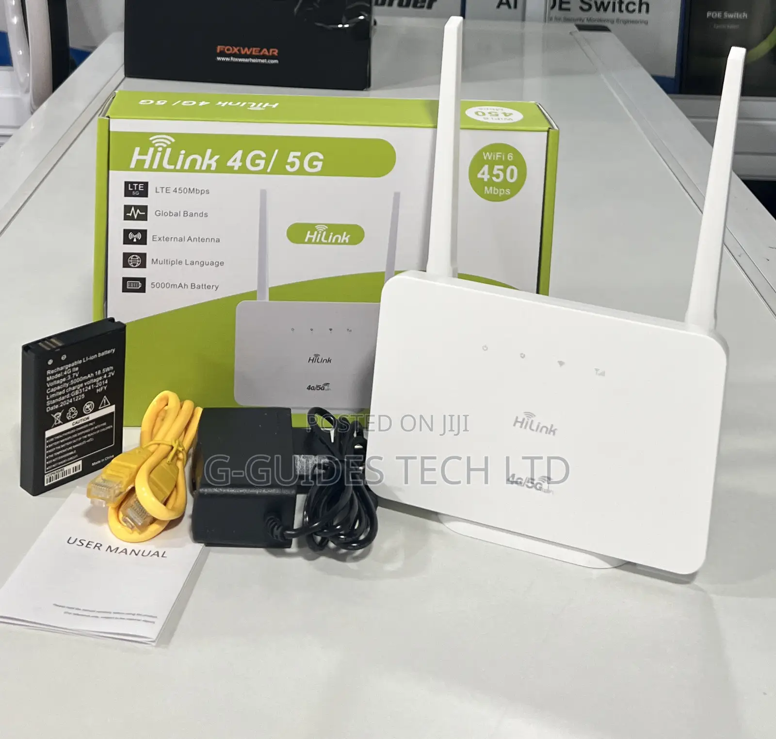Hilink 4g/5g Router Wifi 6 450mbps With Battery (Mf106)