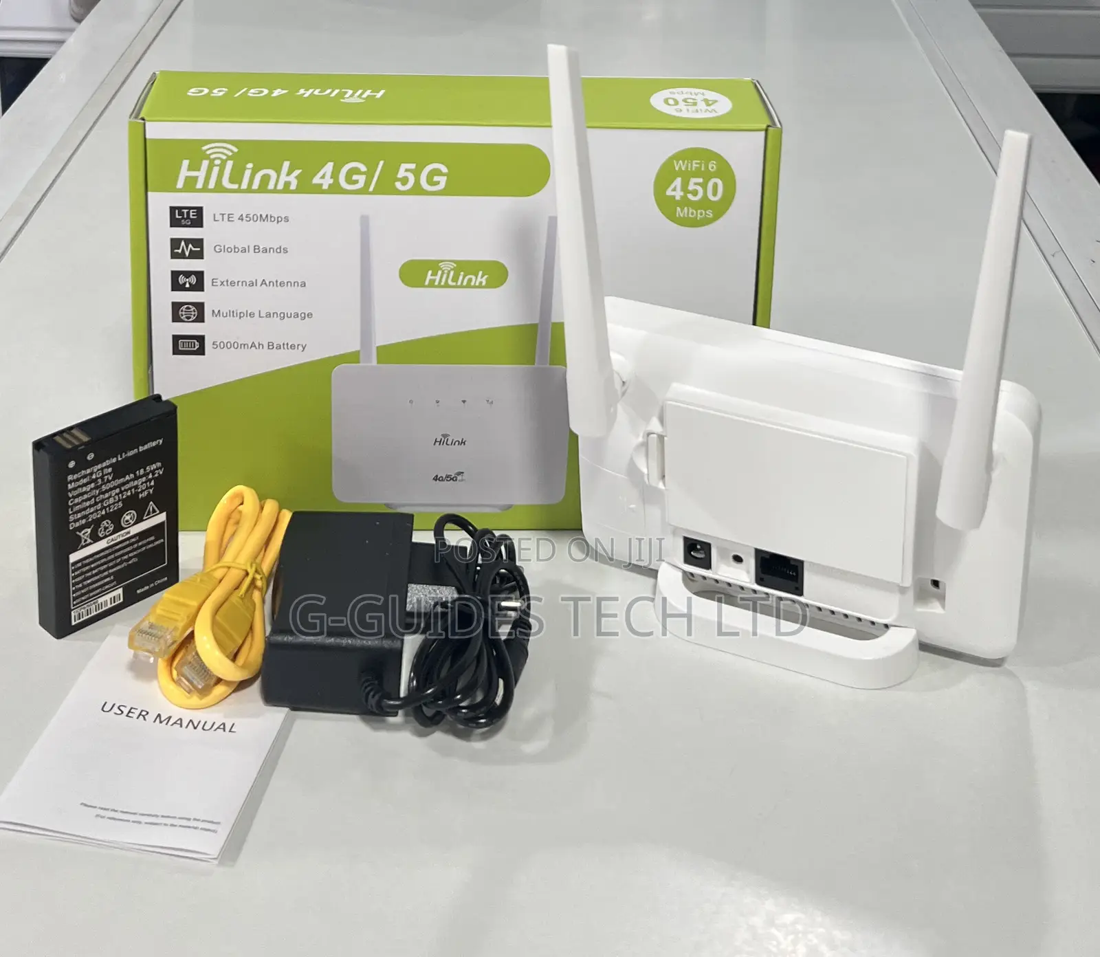 Hilink 4g/5g Router Wifi 6 450mbps With Battery (Mf106)