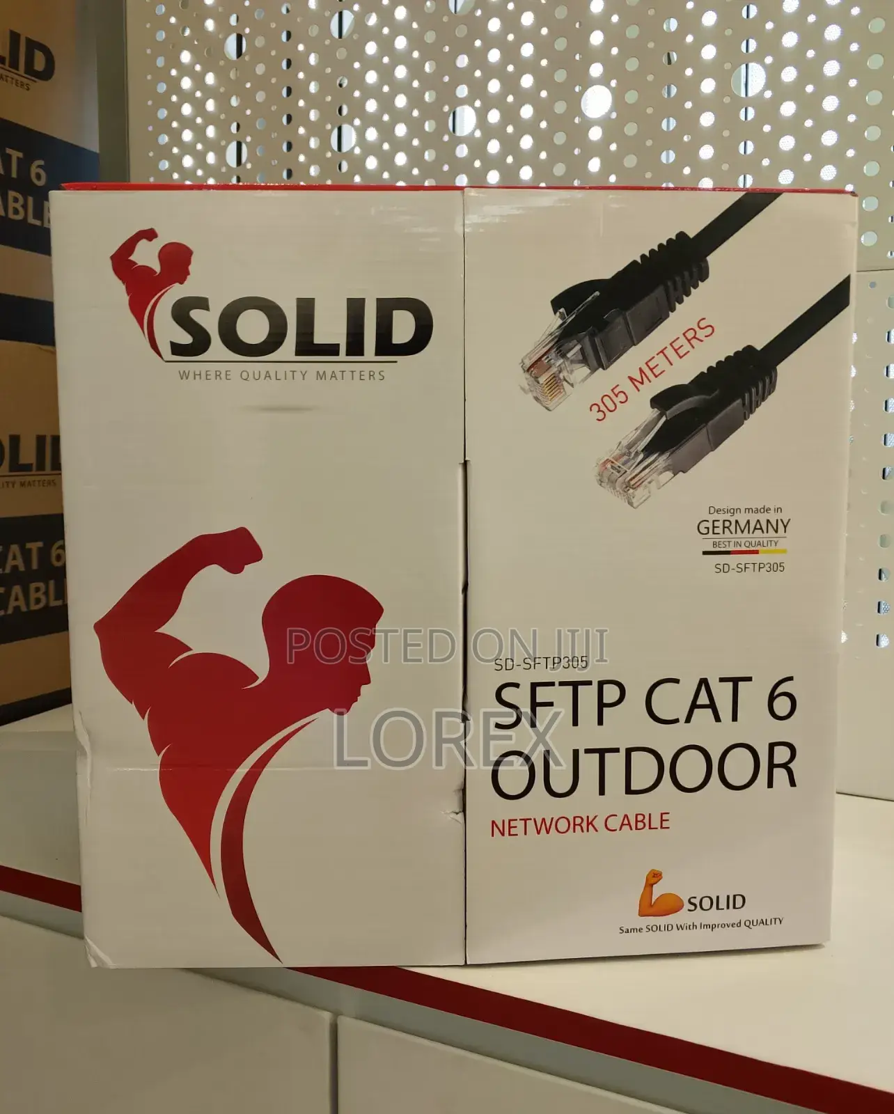 Solid Cat6 Network Cable SFTP Outdoor Single Coat