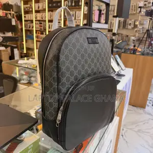 Gucci Gg Black Polyurethane Backpack Black
