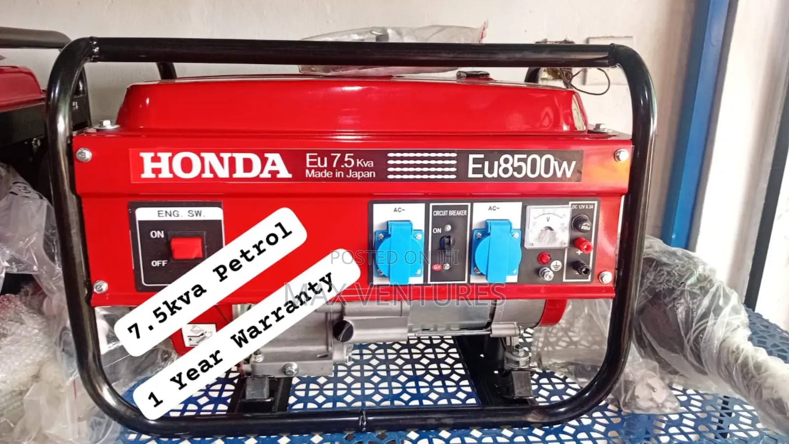 Honda 7.5kva Gasoline Pull Start Serene Power