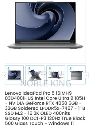 New Laptop Lenovo Ideapad Gaming 3 32GB Intel Core Ultra 9 SSD 1T