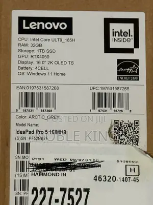 New Laptop Lenovo Ideapad Gaming 3 32GB Intel Core Ultra 9 SSD 1T