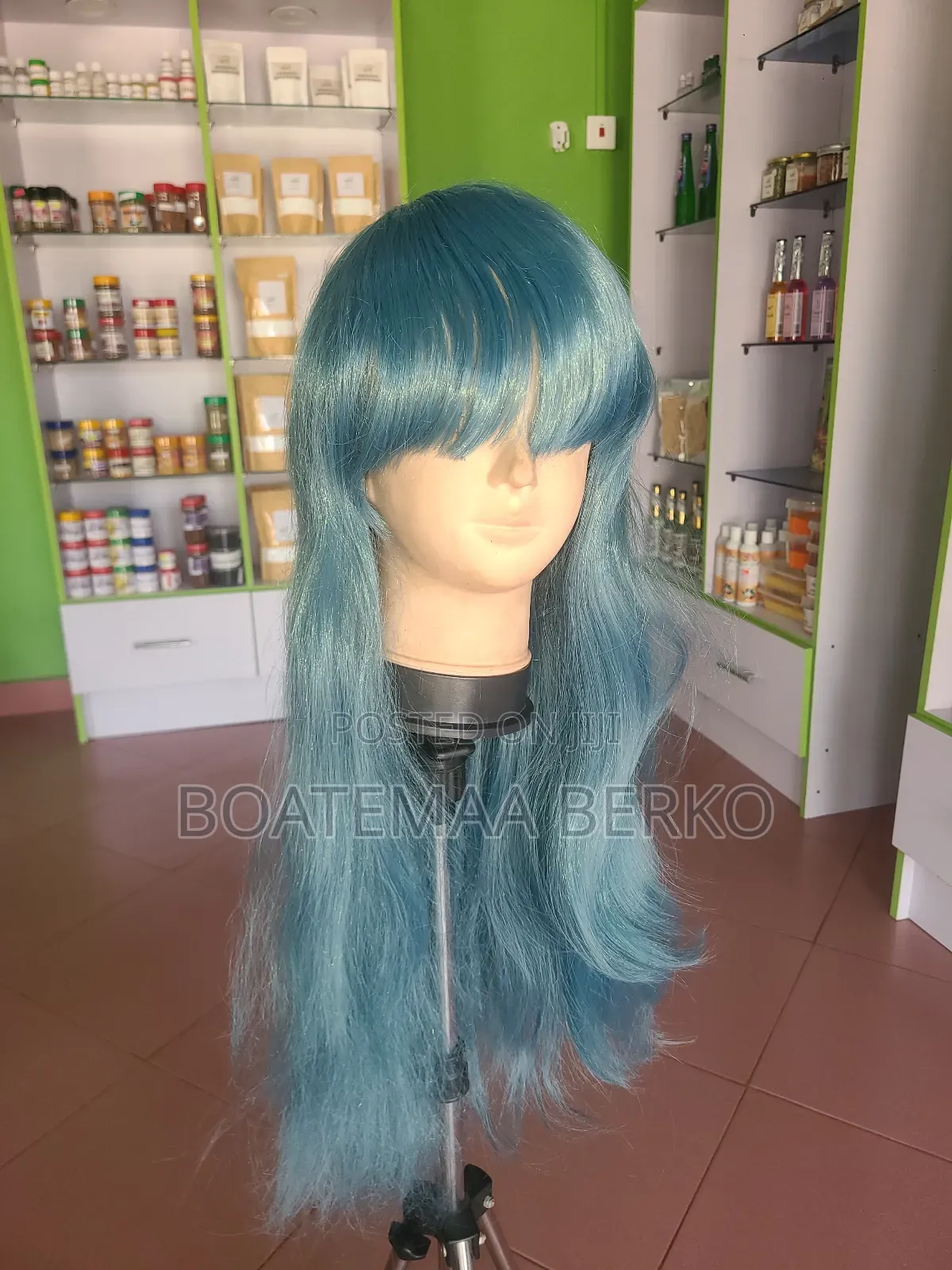 Light Blue Body Wavy Wig