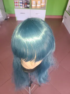 Light Blue Body Wavy Wig