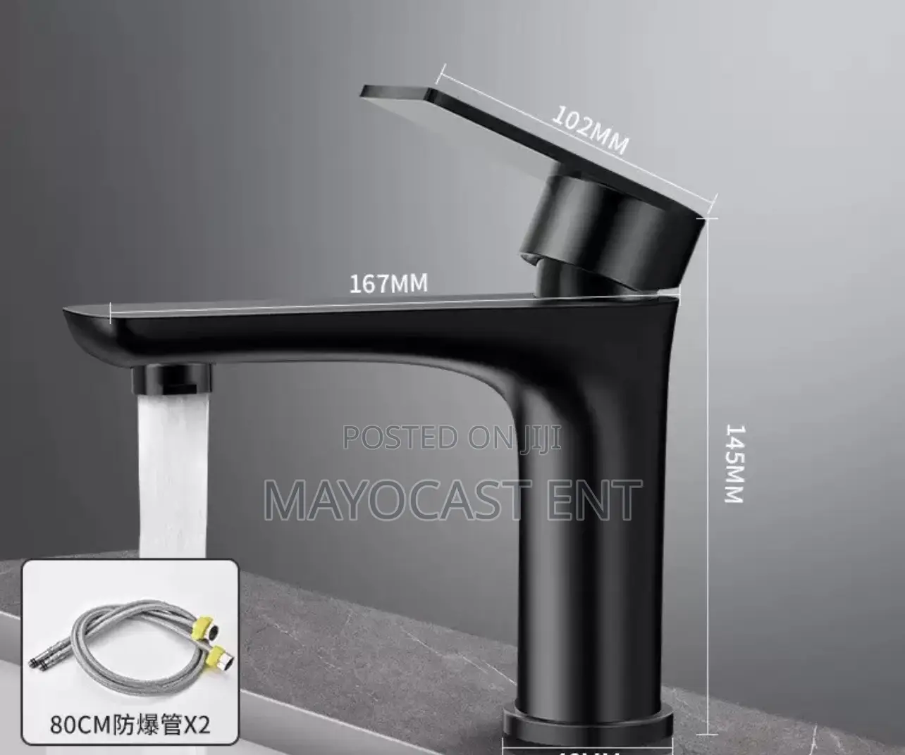 Basin Faucet - Basin Tap - Bathroom Tap (Hot Cold) With Flexible Tube