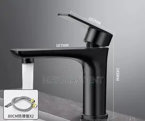 Basin Faucet - Basin Tap - Bathroom Tap (Hot Cold) With Flexible Tube