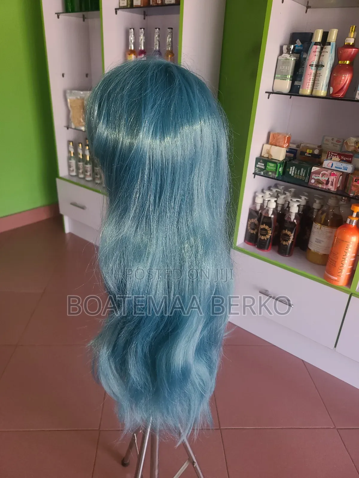 Light Blue Body Wavy Wig