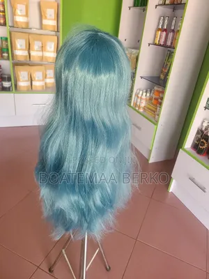 Light Blue Body Wavy Wig