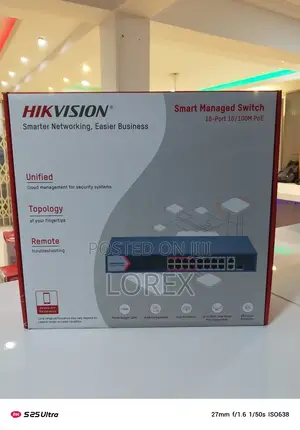 Hikvision 16port Smart Poe Managed Switch S-3e1318p-Ei/M