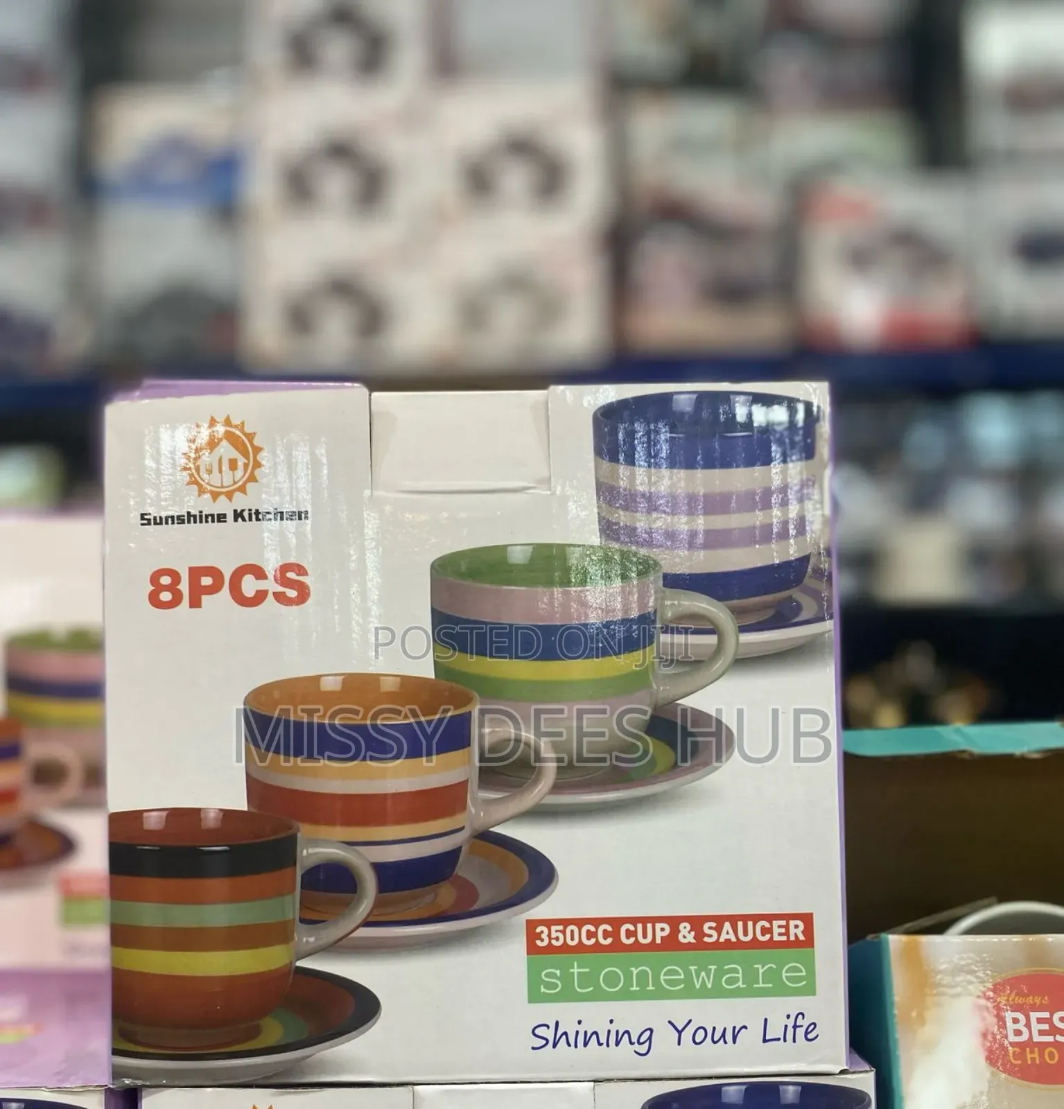 8pcs Ceramic Cup + Saucer