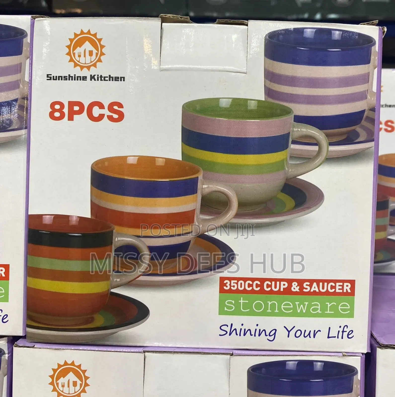 8pcs Ceramic Cup + Saucer