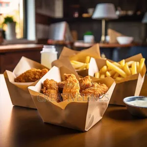 Brown Fries and Chicken Boxes
