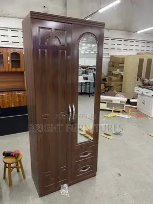 2 Doors Wardrobe With Drawers and Mirror