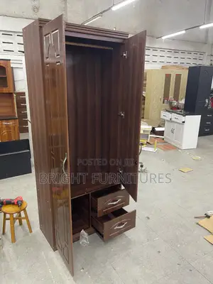 2 Doors Wardrobe With Drawers and Mirror