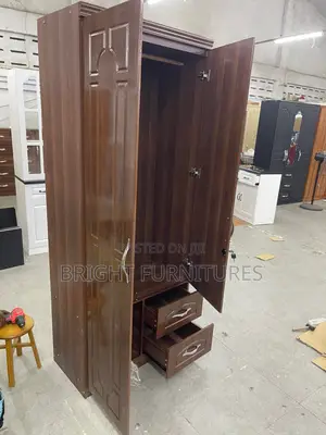 2 Doors Wardrobe With Drawers and Mirror